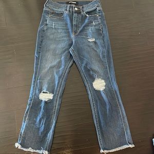Express Cropped Straight Jeans
